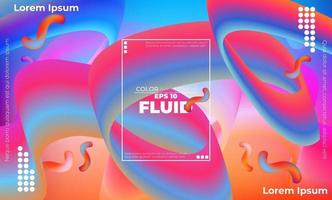 Abstract fluid color pattern of neon color liquid gradient background with modern geometric dynamic motion style Suitable For Wallpaper, Banner, Background, Card, Book Illustration, landing page, vector