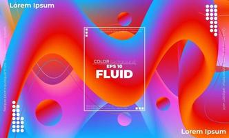 Abstract fluid color pattern of neon color liquid gradient background with modern geometric dynamic motion style Suitable For Wallpaper, Banner, Background, Card, Book Illustration, landing page, vector