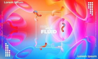 Abstract fluid color pattern of neon color liquid gradient background with modern geometric dynamic motion style Suitable For Wallpaper, Banner, Background, Card, Book Illustration, landing page, vector