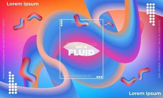 Abstract fluid color pattern of neon color liquid gradient background with modern geometric dynamic motion style Suitable For Wallpaper, Banner, Background, Card, Book Illustration, landing page, vector