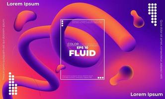 Abstract fluid color pattern of neon color liquid gradient background with modern geometric dynamic motion style Suitable For Wallpaper, Banner, Background, Card, Book Illustration, landing page, vector