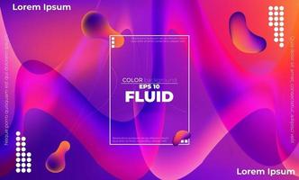 Abstract fluid color pattern of neon color liquid gradient background with modern geometric dynamic motion style Suitable For Wallpaper, Banner, Background, Card, Book Illustration, landing page, vector