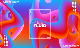 Abstract fluid color pattern of neon color liquid gradient background with modern geometric dynamic motion style Suitable For Wallpaper, Banner, Background, Card, Book Illustration, landing page, vector