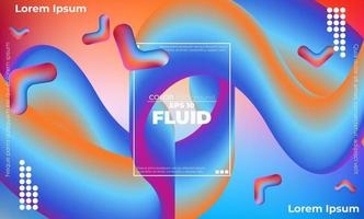 Abstract fluid color pattern of neon color liquid gradient background with modern geometric dynamic motion style Suitable For Wallpaper, Banner, Background, Card, Book Illustration, landing page, vector