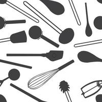 Seamless kitchen tools Pattern cute vintage vector