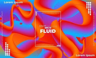 Abstract fluid color pattern of neon color liquid gradient background with modern geometric dynamic motion style Suitable For Wallpaper, Banner, Background, Card, Book Illustration, landing page, vector