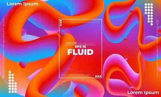 Abstract fluid color pattern of neon color liquid gradient background with modern geometric dynamic motion style Suitable For Wallpaper, Banner, Background, Card, Book Illustration, landing page, vector