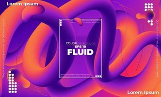 Abstract fluid color pattern of neon color liquid gradient background with modern geometric dynamic motion style Suitable For Wallpaper, Banner, Background, Card, Book Illustration, landing page, vector