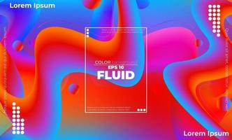 Abstract fluid color pattern of neon color liquid gradient background with modern geometric dynamic motion style Suitable For Wallpaper, Banner, Background, Card, Book Illustration, landing page, vector