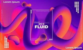 Abstract fluid color pattern of neon color liquid gradient background with modern geometric dynamic motion style Suitable For Wallpaper, Banner, Background, Card, Book Illustration, landing page, vector