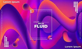 Abstract fluid color pattern of neon color liquid gradient background with modern geometric dynamic motion style Suitable For Wallpaper, Banner, Background, Card, Book Illustration, landing page, vector