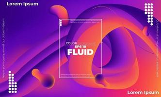 Abstract fluid color pattern of neon color liquid gradient background with modern geometric dynamic motion style Suitable For Wallpaper, Banner, Background, Card, Book Illustration, landing page, vector