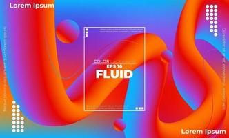 Abstract fluid color pattern of neon color liquid gradient background with modern geometric dynamic motion style Suitable For Wallpaper, Banner, Background, Card, Book Illustration, landing page, vector