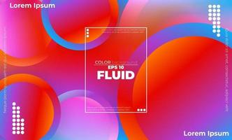 Abstract fluid color pattern of neon color liquid gradient background with modern geometric dynamic motion style Suitable For Wallpaper, Banner, Background, Card, Book Illustration, landing page, vector