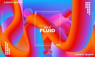 Abstract fluid color pattern of neon color liquid gradient background with modern geometric dynamic motion style Suitable For Wallpaper, Banner, Background, Card, Book Illustration, landing page, vector