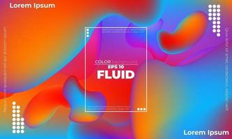 Abstract fluid color pattern of neon color liquid gradient background with modern geometric dynamic motion style Suitable For Wallpaper, Banner, Background, Card, Book Illustration, landing page, vector