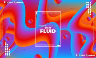 Abstract fluid color pattern of neon color liquid gradient background with modern geometric dynamic motion style Suitable For Wallpaper, Banner, Background, Card, Book Illustration, landing page, vector