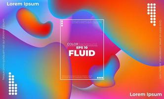 Abstract fluid color pattern of neon color liquid gradient background with modern geometric dynamic motion style Suitable For Wallpaper, Banner, Background, Card, Book Illustration, landing page, vector