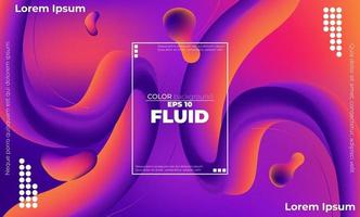 Abstract fluid color pattern of neon color liquid gradient background with modern geometric dynamic motion style Suitable For Wallpaper, Banner, Background, Card, Book Illustration, landing page, vector