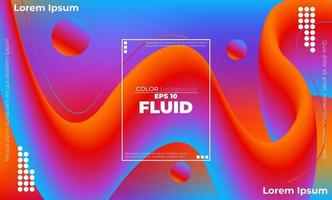 Abstract fluid color pattern of neon color liquid gradient background with modern geometric dynamic motion style Suitable For Wallpaper, Banner, Background, Card, Book Illustration, landing page, vector