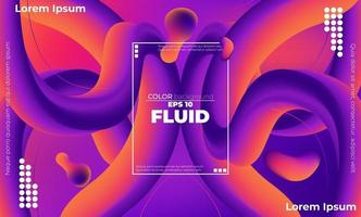 Abstract fluid color pattern of neon color liquid gradient background with modern geometric dynamic motion style Suitable For Wallpaper, Banner, Background, Card, Book Illustration, landing page, vector