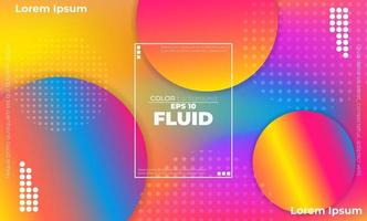 Abstract fluid color pattern of neon color liquid gradient background with modern geometric dynamic motion style Suitable For Wallpaper, Banner, Background, Card, Book Illustration, landing page, vector