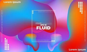 Abstract fluid color pattern of neon color liquid gradient background with modern geometric dynamic motion style Suitable For Wallpaper, Banner, Background, Card, Book Illustration, landing page, vector