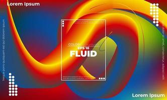 Abstract fluid color pattern of neon color liquid gradient background with modern geometric dynamic motion style Suitable For Wallpaper, Banner, Background, Card, Book Illustration, landing page, vector