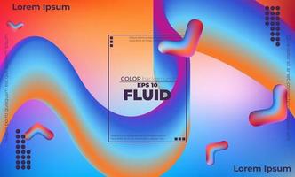 Abstract fluid color pattern of neon color liquid gradient background with modern geometric dynamic motion style Suitable For Wallpaper, Banner, Background, Card, Book Illustration, landing page, vector