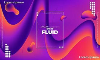 Abstract fluid color pattern of neon color liquid gradient background with modern geometric dynamic motion style Suitable For Wallpaper, Banner, Background, Card, Book Illustration, landing page, vector