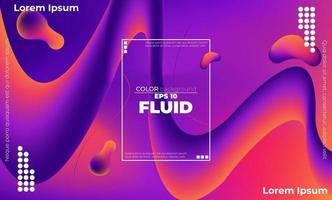 Abstract fluid color pattern of neon color liquid gradient background with modern geometric dynamic motion style Suitable For Wallpaper, Banner, Background, Card, Book Illustration, landing page, vector