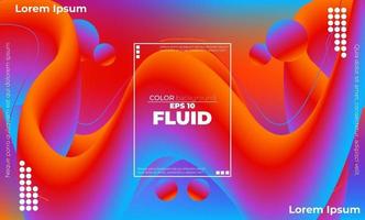 Abstract fluid color pattern of neon color liquid gradient background with modern geometric dynamic motion style Suitable For Wallpaper, Banner, Background, Card, Book Illustration, landing page, vector