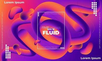 Abstract fluid color pattern of neon color liquid gradient background with modern geometric dynamic motion style Suitable For Wallpaper, Banner, Background, Card, Book Illustration, landing page, vector