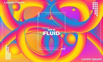 Abstract fluid color pattern of neon color liquid gradient background with modern geometric dynamic motion style Suitable For Wallpaper, Banner, Background, Card, Book Illustration, landing page, vector