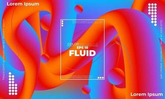 Abstract fluid color pattern of neon color liquid gradient background with modern geometric dynamic motion style Suitable For Wallpaper, Banner, Background, Card, Book Illustration, landing page, vector