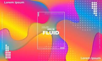 Abstract fluid color pattern of neon color liquid gradient background with modern geometric dynamic motion style Suitable For Wallpaper, Banner, Background, Card, Book Illustration, landing page, vector