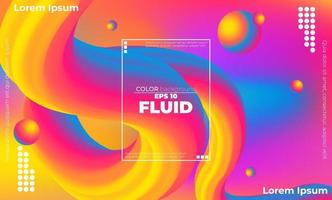 Abstract fluid color pattern of neon color liquid gradient background with modern geometric dynamic motion style Suitable For Wallpaper, Banner, Background, Card, Book Illustration, landing page,