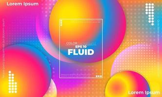 Abstract fluid color pattern of neon color liquid gradient background with modern geometric dynamic motion style Suitable For Wallpaper, Banner, Background, Card, Book Illustration, landing page, vector