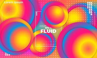 Abstract fluid color pattern of neon color liquid gradient background with modern geometric dynamic motion style Suitable For Wallpaper, Banner, Background, Card, Book Illustration, landing page, vector