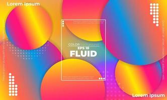 Abstract fluid color pattern of neon color liquid gradient background with modern geometric dynamic motion style Suitable For Wallpaper, Banner, Background, Card, Book Illustration, landing page, vector