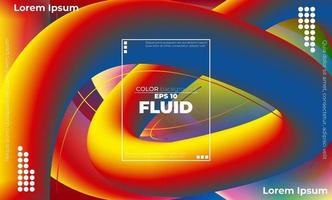 Abstract fluid color pattern of neon color liquid gradient background with modern geometric dynamic motion style Suitable For Wallpaper, Banner, Background, Card, Book Illustration, landing page, vector