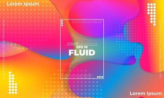 Abstract fluid color pattern of neon color liquid gradient background with modern geometric dynamic motion style Suitable For Wallpaper, Banner, Background, Card, Book Illustration, landing page, vector