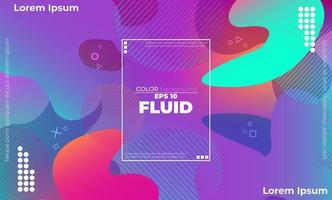 Abstract fluid color pattern of neon color liquid gradient background with modern geometric dynamic motion style Suitable For Wallpaper, Banner, Background, Card, Book Illustration, landing page, vector