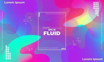 Abstract fluid color pattern of neon color liquid gradient background with modern geometric dynamic motion style Suitable For Wallpaper, Banner, Background, Card, Book Illustration, landing page, vector