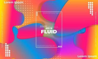 Abstract fluid color pattern of neon color liquid gradient background with modern geometric dynamic motion style Suitable For Wallpaper, Banner, Background, Card, Book Illustration, landing page, vector