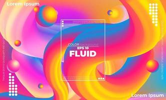 Abstract fluid color pattern of neon color liquid gradient background with modern geometric dynamic motion style Suitable For Wallpaper, Banner, Background, Card, Book Illustration, landing page, vector