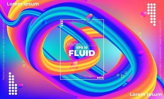 Abstract fluid color pattern of neon color liquid gradient background with modern geometric dynamic motion style Suitable For Wallpaper, Banner, Background, Card, Book Illustration, landing page, vector