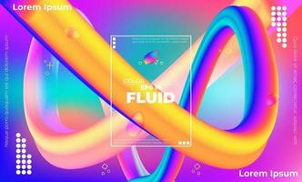 Abstract fluid color pattern of neon color liquid gradient background with modern geometric dynamic motion style Suitable For Wallpaper, Banner, Background, Card, Book Illustration, landing page, vector