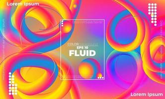 Abstract fluid color pattern of neon color liquid gradient background with modern geometric dynamic motion style Suitable For Wallpaper, Banner, Background, Card, Book Illustration, landing page, vector