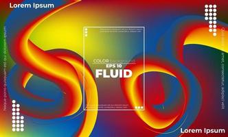 Abstract fluid color pattern of neon color liquid gradient background with modern geometric dynamic motion style Suitable For Wallpaper, Banner, Background, Card, Book Illustration, landing page, vector